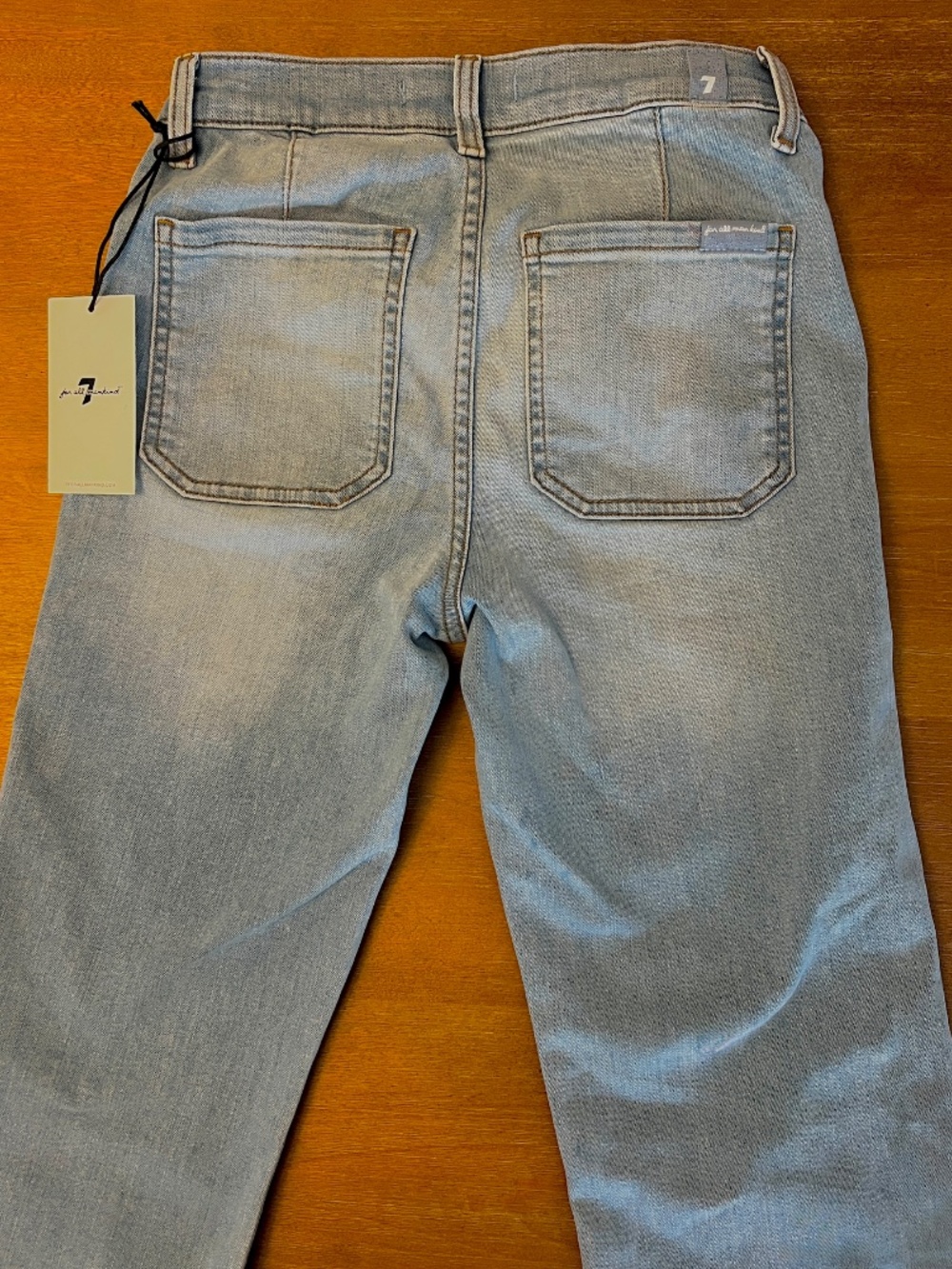 7 For All Mankind Dojo Tailorless Sirte Flare Leg Trouser Denim Jeans | Size 25 - Picture 3 of 7